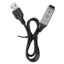 3 Key USB 5V RGB LED Cable Controller Dimmer Remote Control for 2835 5050 3528 RGB Strip Light SMD Lights
