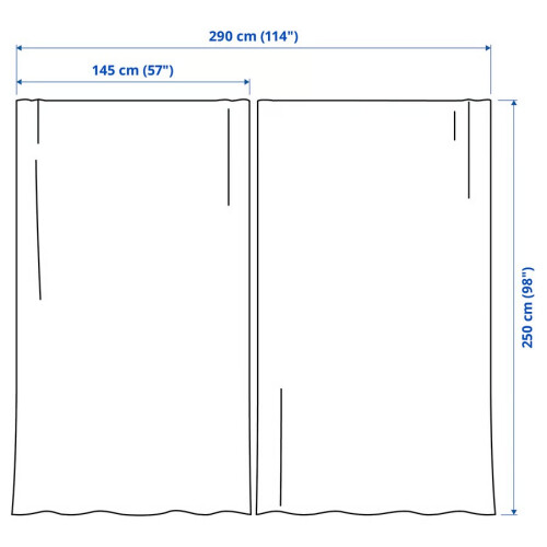 IKEA STENFRÖ Sheer Curtains 145x250 cm 1