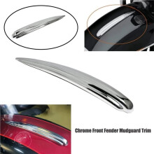 Motorcycle Front Trim Strips Accent Chrome Plate for Touring FLD 12-16 Softail FLDE Dyna Heritage Trike
