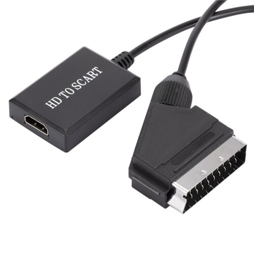 Conversor  para SCART com Cabo de Carregamento USB Conecte e Use Adaptador de Vídeo e Áudio  para SCART 1