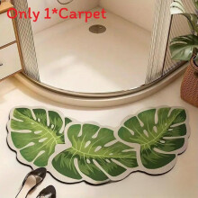 (White Green A,60x150cm)Elegant Plant Theme Bath Mat With Quickdry Polyester Silicone Antislip Bottom For Area Shower