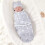 (White)Cobertor de dormir para bebê com estampa de algodão para S e criança de 0 a 3 meses 3