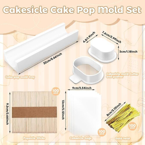 (White)Moderne Backformen Cake Pop mit Schneidwerkzeug für den Heimgebrauch und Backwerkstätten 2