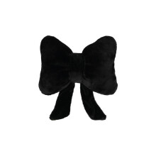 (Black Lumbar Pillow) Car Shape Bow Headrest Neck Pillow Backrest Cushion For Universal Travel Comfort