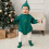 (Red ,73cm)Pezzo unico manica lunga bambino con materiale spesso e cappuccio Natale per 5