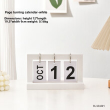 (White A)Calendrier de bureau minimaliste avec pages à rabat pour décoration cadeau bureau à domicile