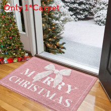 (Style2,50x80cm)Christmas Scene Cashmere Floor Mat Carpet For Party Decoration Fashion Gift