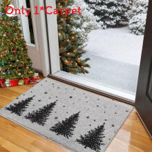(Style6,50x80cm)Christmas Scene Cashmere Floor Mat Carpet For Party Decoration Fashion Gift