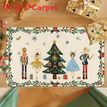 (Style14,50x80cm)Christmas Scene Cashmere Floor Mat Carpet For Party Decoration Gift Fashion