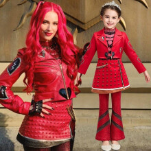 (Blue,140cm)Abito Descendants Rosso Chloe Uliana Bambina Bambina Comodo Tessuto Poliestere