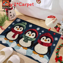 (Style11,40x60cm)Tapis de sol en cachemire scène de Noël pour décoration de fête cadeau de mode