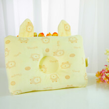 (Yellow Ear)Adjustable Baby Sleeping Pillow Prevent Flat Head Neck Support Breathable