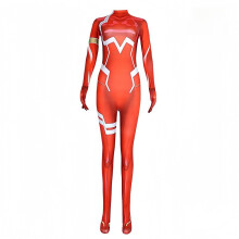 (Zero Two, 3XL) Asuka Eva Evangelion Cosplay Attire With Polyester Fabric Cosplay For Events