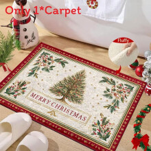 (Style8,40x60cm)Christmas Scene Cashmere Floor Mat Carpet For Party Decoration Fashion Gift