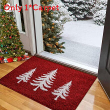 (Style3,50x80cm)Christmas Scene Cashmere Floor Mat Carpet For Party Decoration Fashion Gift