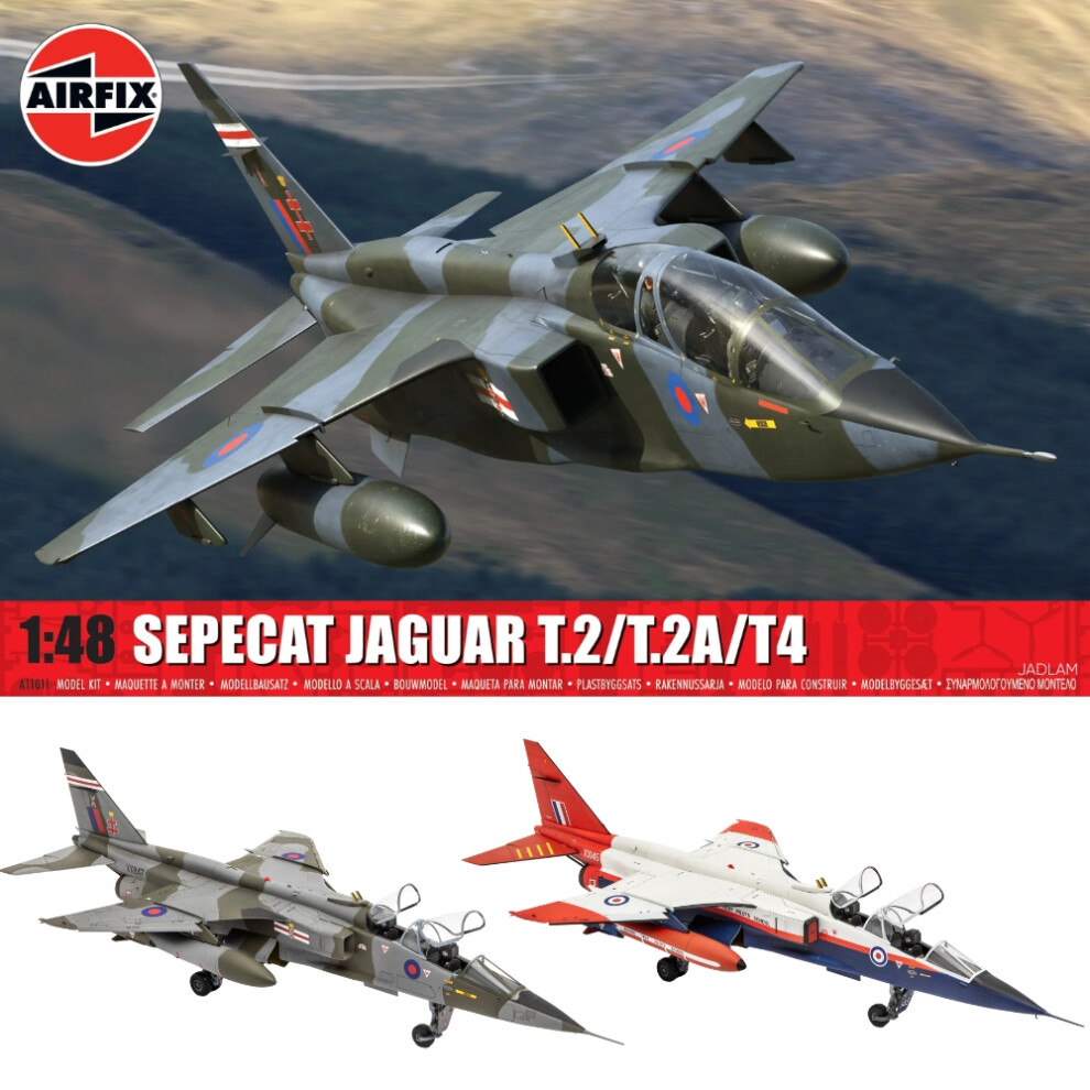 Airfix A11011 Sepecat Jaguar T.2 T.4 Aircraft 1:48 Scale Model Kit Classic - Image 12
