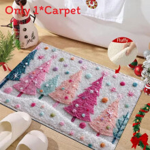 (Style4,50x80cm)Tapis de sol en cachemire scène de Noël pour décoration de fête cadeau de mode