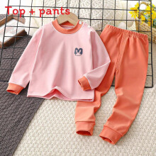 (Pink, 90cm) Underwear Thermal Childrens Set With Soft Polyester Fabric For Fashion Kids