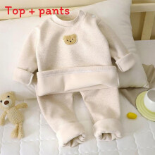 (Khaki, 80cm) Warmth Winter Childrens Top With Thick Fleece For Boys Fashion And Girls
