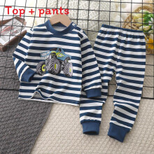 (Blue, 80cm) Pajamas Toddler Cotton With Soft Touch Fabric For Comfortable Sleep Night Fashion