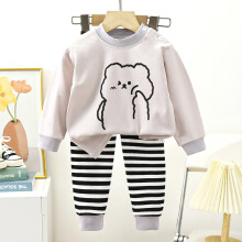 (Gray, 90cm) Sleep Kids Cotton Suit With Warmth And Soft Texture For Fashion Use Indoor