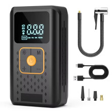 Compressore D'Aria per Auto Senza Fili con Display Digitale, Alimentato da Batteria da 4500mAh, per Pneumatici di Motociclette e Biciclette