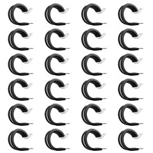 24-Delige 3/4-Inch Roestvrijstalen Kabelklemmen, Rubberen Geïsoleerde Kabelklemmen, Draadclips, Metalen Klemmen, Pijpsteunen