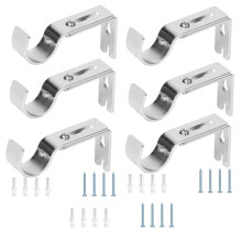 Curtain Rod Brackets for Adjustable, Premium Rod Bracket for Walls, Drapery Rod Holders Hardware Window Curtain Rod Hang