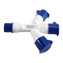 32A 3-Poliger 3-Wege Y-Typ Industriestecker AC380-415V IP44 Multifunktionaler Wasserdichter Industriestecker
