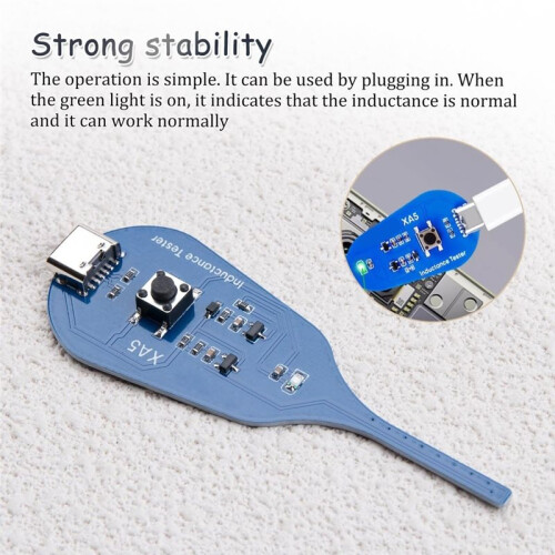 2pcs Inductance Tester for Motherboard Coil Inspection, Type-C PCB Repair Diagnostic Tool with LED Indicator 1