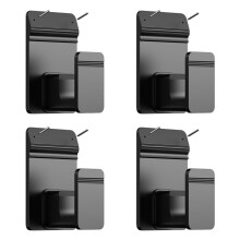 4 Pcs No Drill Curtain Rod Brackets for 5/8" Rod, Heavy Duty 30LB+, Adhesive & Invisible Nails Curtain Rod Holders