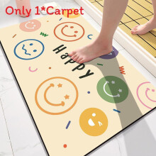 (Smiling Flower,60x90cm)Lächelndes Gesicht Kieselalge Schlamm Fußmatte mit waschbarem Polyester für Bad und Flur