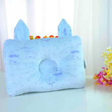 (Blue Ear)Adjustable Baby Sleeping Pillow Prevent Flat Head Neck Support Breathable