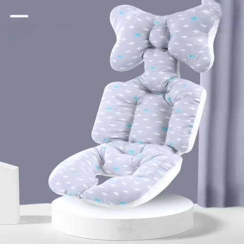(Gray)Coussin de siège auto épaissi pour poussette bébé toute saison utilisation universel