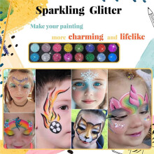 Children'S Face Painting Set, 42 Colors,Makeup Set, Water-Activated Face Painting Suitable for Parties and Halloween.
