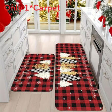 (Style13,40x60cm)Christmas Scene Cashmere Floor Mat Carpet For Party Decoration Fashion Gift