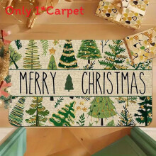 (Style12,50x80cm)Christmas Scene Cashmere Floor Mat Carpet For Party Decoration Fashion Gift