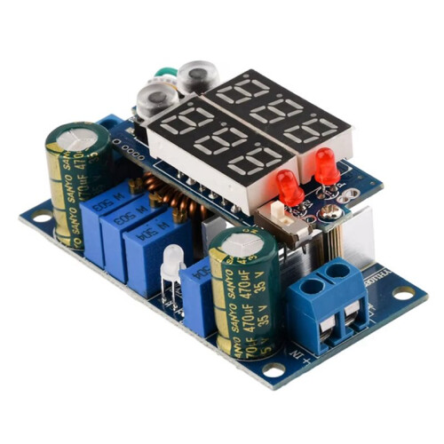 - 6-36V to 1.25-32V 5A StepDown Module CC/CV Charging Module with 2 LEDs MPPT Solar Panel Controller Regulator 1