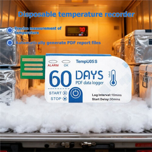 5Pcs TempU05S USB Temperature Data Logger 60 Day Single Use Temperature Analyzer PDF Report USB Temperature Logger 2