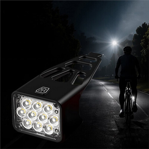 Front Lamp Type-C Rechangable Front and Back Lights Front & Rear Taillight for Cyclists for Night Riding Bicycle Black 1