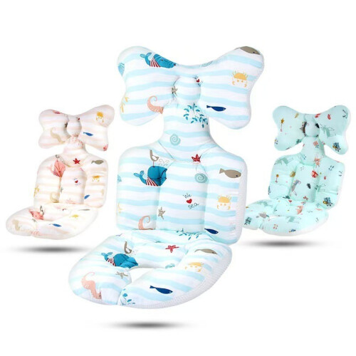 (Gray)Coussin de siège auto épaissi pour poussette bébé toute saison utilisation universel 1