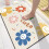 (Rainbow Face,50x80cm)Smiling Face Diatom Mud Doormat With Washable Polyester For Bathroom And Hallway 6