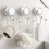 (Silver)Suction Cup Notrace Wall Hook With Iron Finish In Transparent For Organization Indoor 3