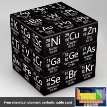 (Black Back)Chemistry Puzzle Cube With Science Themes For Learning And Gift Educational