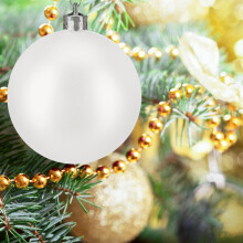 Ensemble de boules de Noël, noir et blanc, différentes finitions