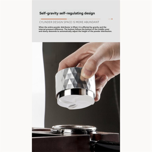 Espresso Distributor Gravity Coffee Tamper Stainless Steel Coffee Leveler Tamper Base 58mm 1