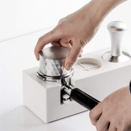 Espresso Distributor Gravity Coffee Tamper Stainless Steel Coffee Leveler Tamper Base 58mm 2