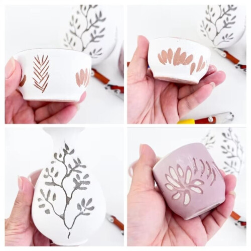 Pottery Sgraffito Loop Carving Tool Bisque Clay Engobe Slip Texture Sculpting DIY Ceramic Clay Decorating Tool A 1