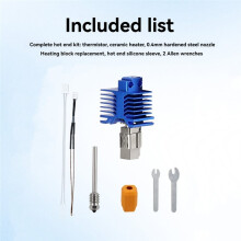 Kit de Mise à Niveau Du Hotend pour  X1/X1C, Buse en Acier Trempé Bimétallique Monobloc de 0,4 mm pour Pièces D'Imprimante 3D