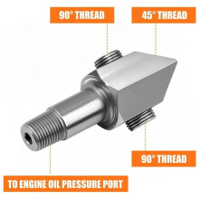 Adattatore per Filettatura del Sensore di Pressione 'Olio, per Motori per Chevy/ Small Block con Porte NPT da 1/8-27.